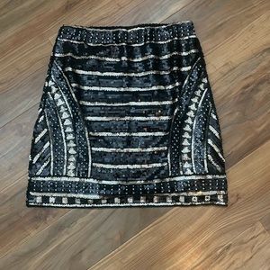 Beautiful Gold, Black, and Silver Sequin Mini Skirt